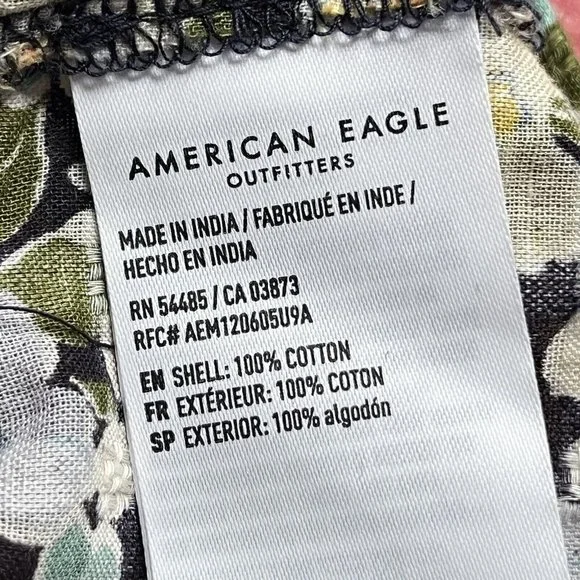 American Eagle Floral Colorful Crop Tank Top Sz Small - Picture 5 of 5